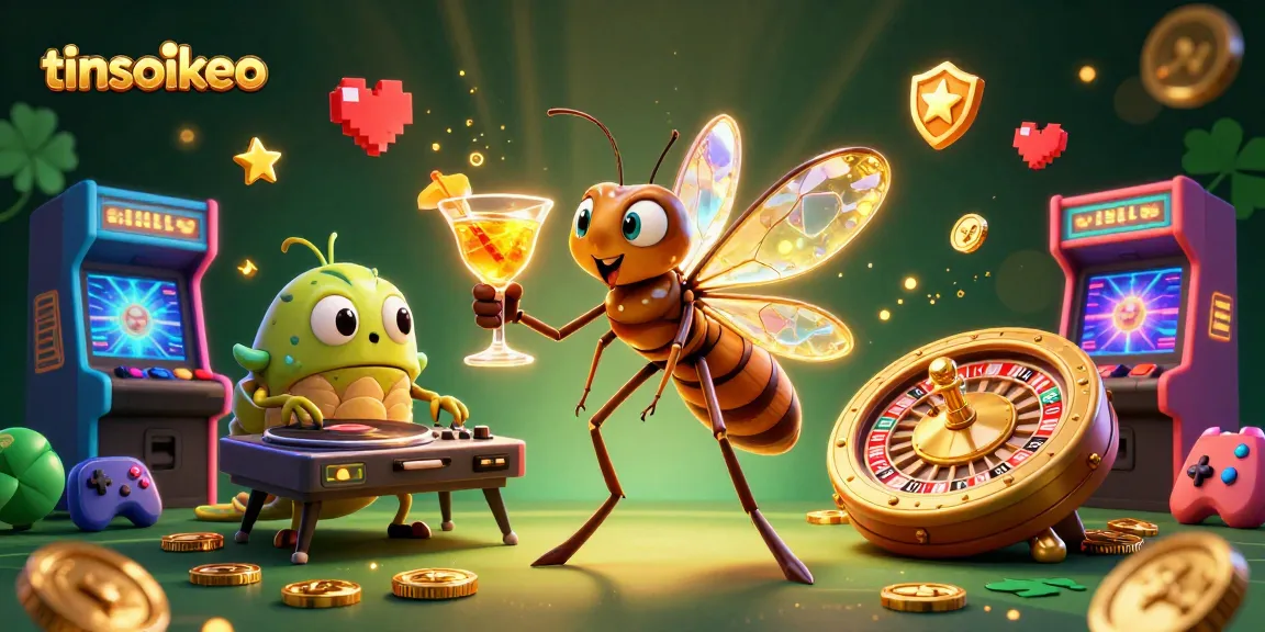 Engage in thrilling gaming with tinsoikeo's vibrant 3D casino mascot scene featuring a trilobite DJ.