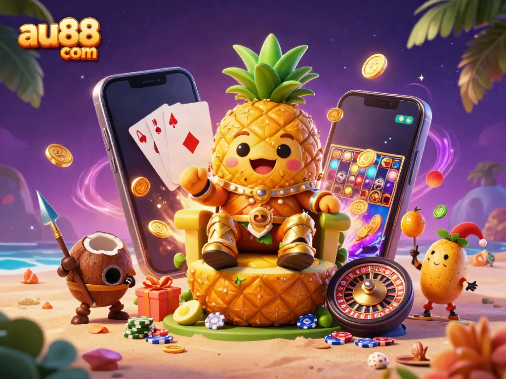 Experience thrilling moments at au88 com with colorful slot games and lucky symbols in a vibrant casino scene.