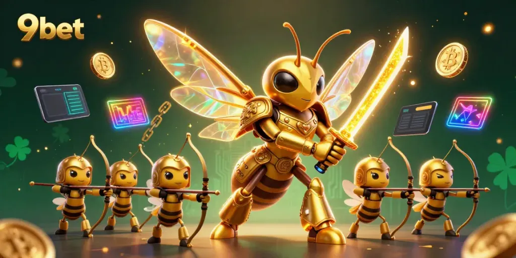 Engage in thrilling gameplay with 9bet at the heart of a dynamic casino adventure featuring epic characters and cryptocurrency.