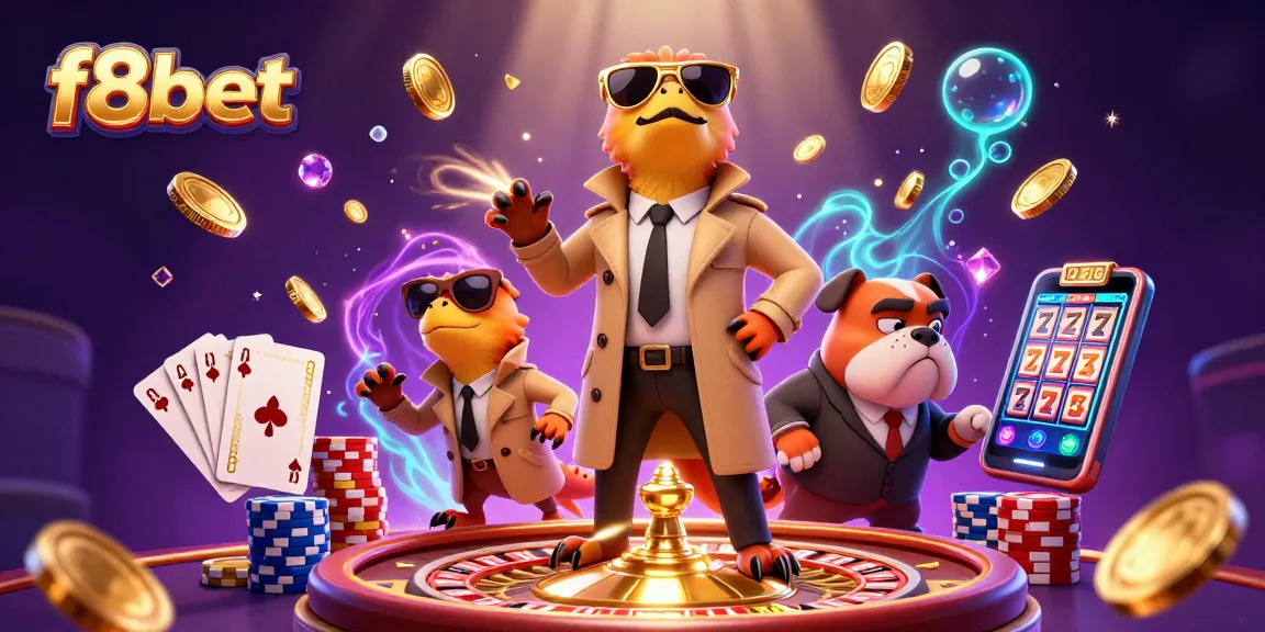 Experience f8bet with three raptors sneaking into a VIP casino under the scrutiny of a bulldog bouncer.