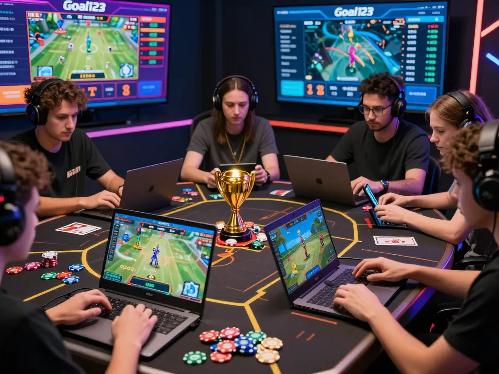 Engaging players enjoying various games at Goal123 online betting platform