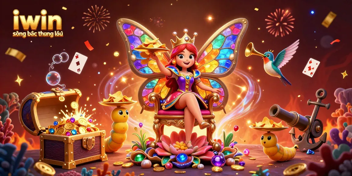 Experience the thrill of iwin sòng bạc thượng lưu with vibrant casino-themed elements and dynamic characters.