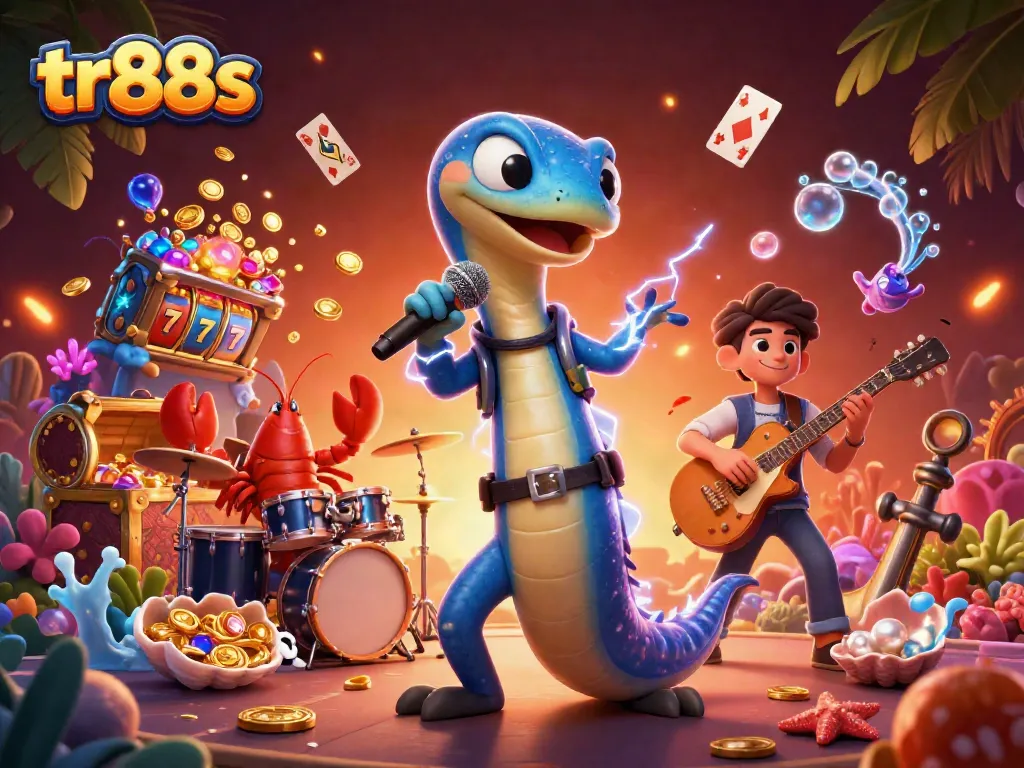 Experience thrilling action at tr88s with an underwater casino featuring vibrant characters and gaming excitement.