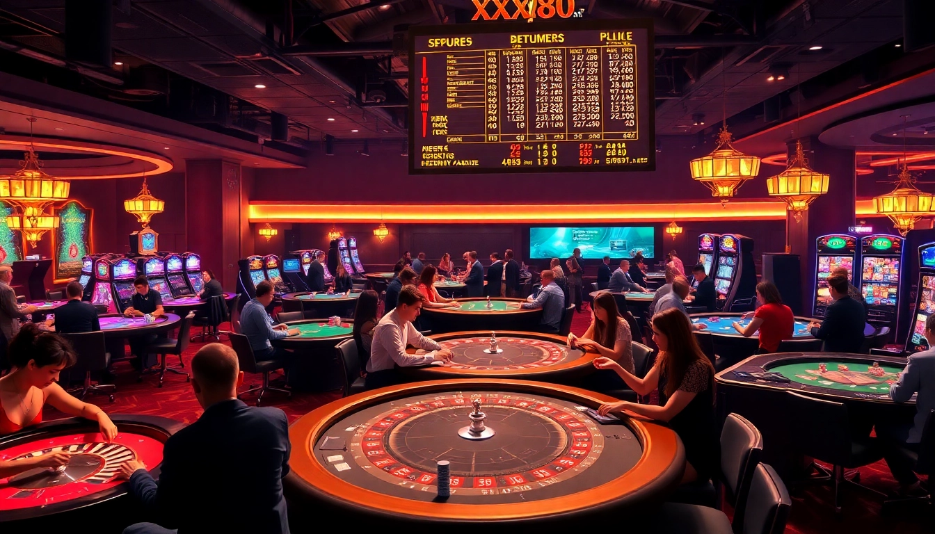 Gambling excitement at https://xx88.gb.net/ casino with players engaged in winning strategies.
