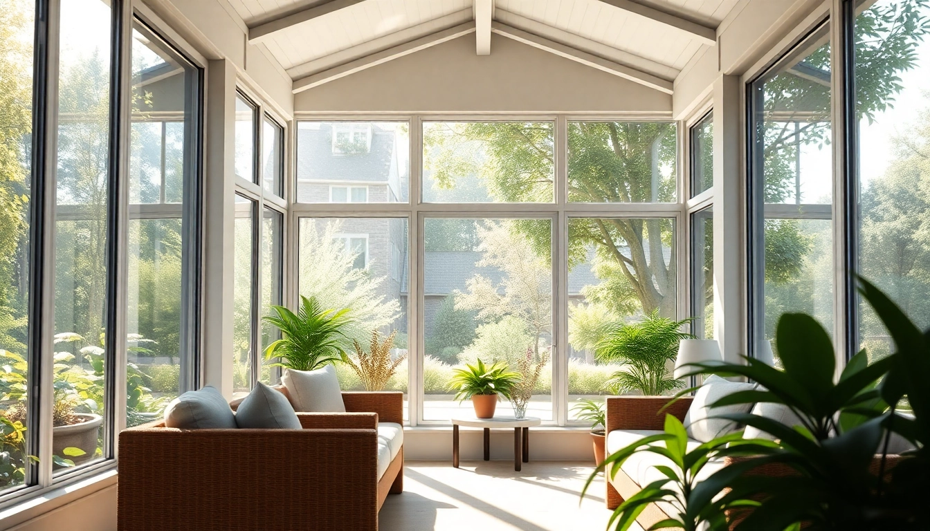 Experience a sunroom with elegant design and natural light enhancing a cozy atmosphere.