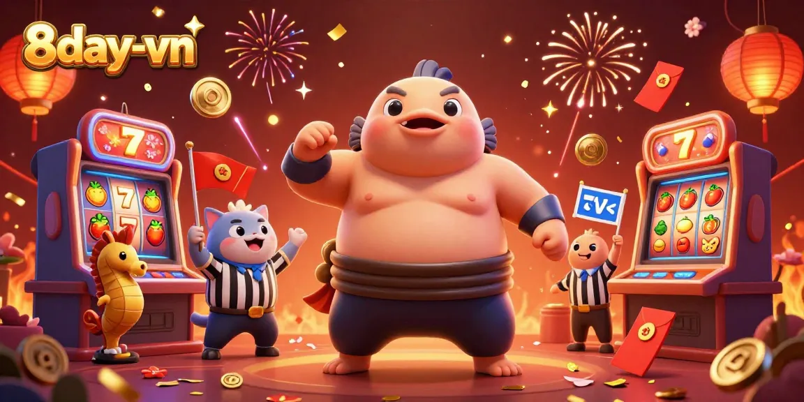 Experience casino excitement at 8day-vn with lively 3D characters and vibrant game elements.
