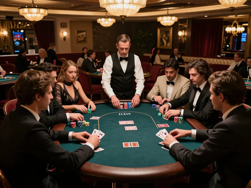 Players engaging in a competitive poker game at S666 casino, showcasing strategy and excitement