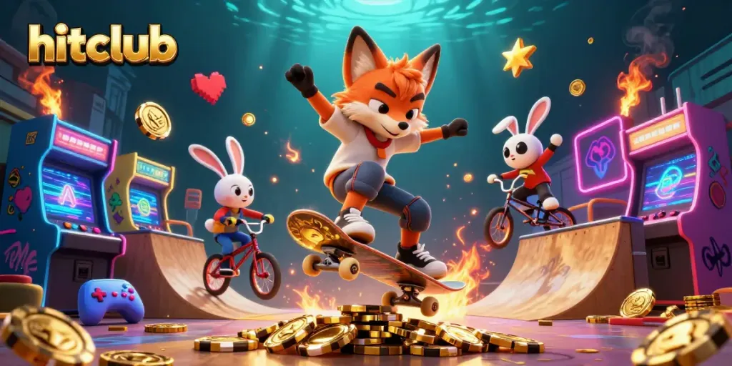 Experience hitclub with a dynamic scene showcasing unique casino-themed characters and vibrant gaming elements.