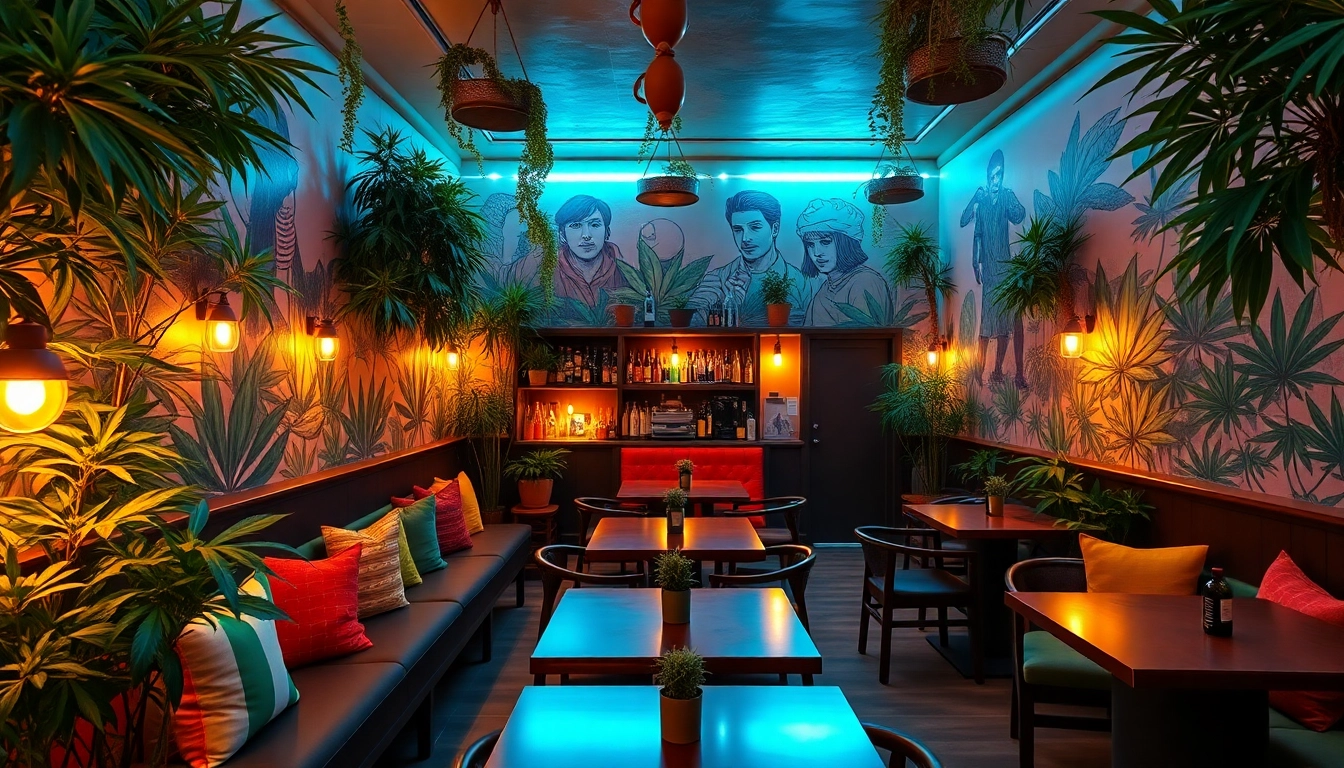 Profitez de l'ambiance accueillante des Clubs Cannabis Lloret De Mar avec un décor luxueux et coloré.