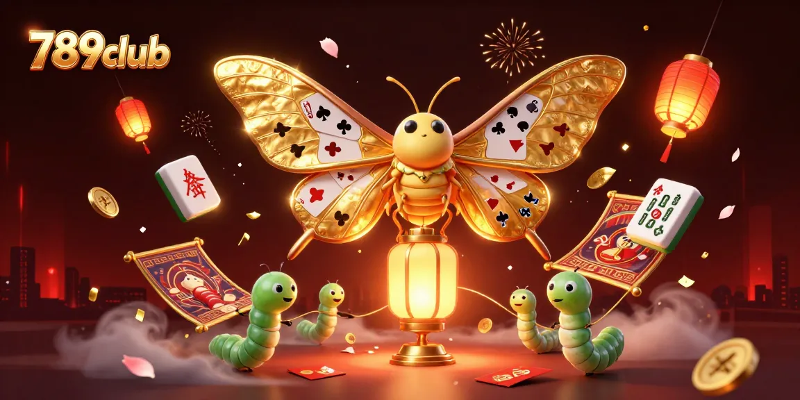 Engage in thrilling games at 789club with a vibrant scene of casino excitement and golden motifs.