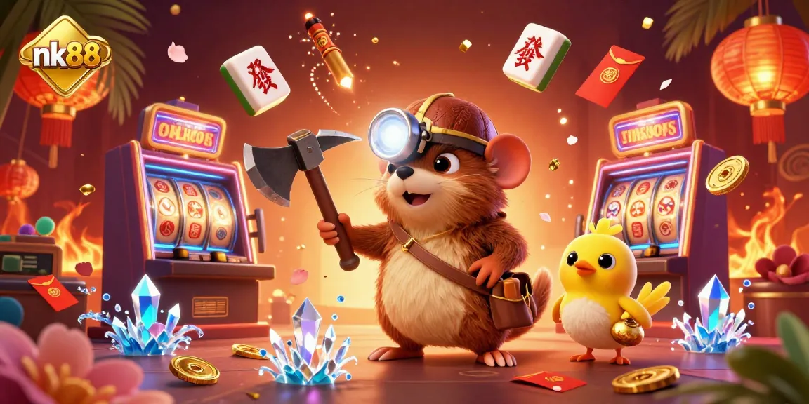 Experience thrilling wins with nk88 gaming featuring treasure hunter mole and vibrant casino elements.