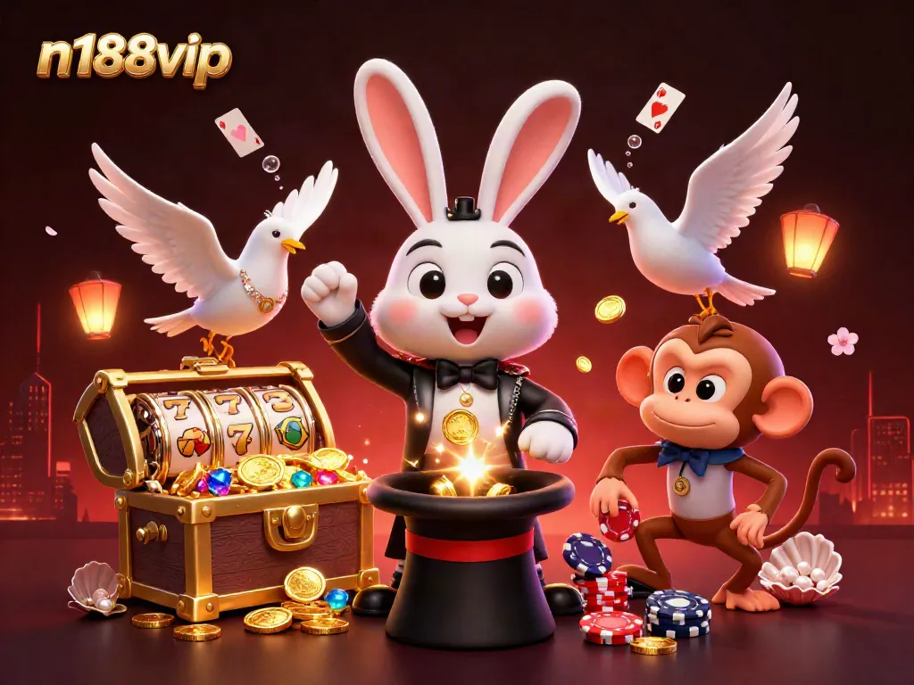 Spin the reels with n188vip's magical casino adventures featuring vibrant characters and dynamic gameplay.