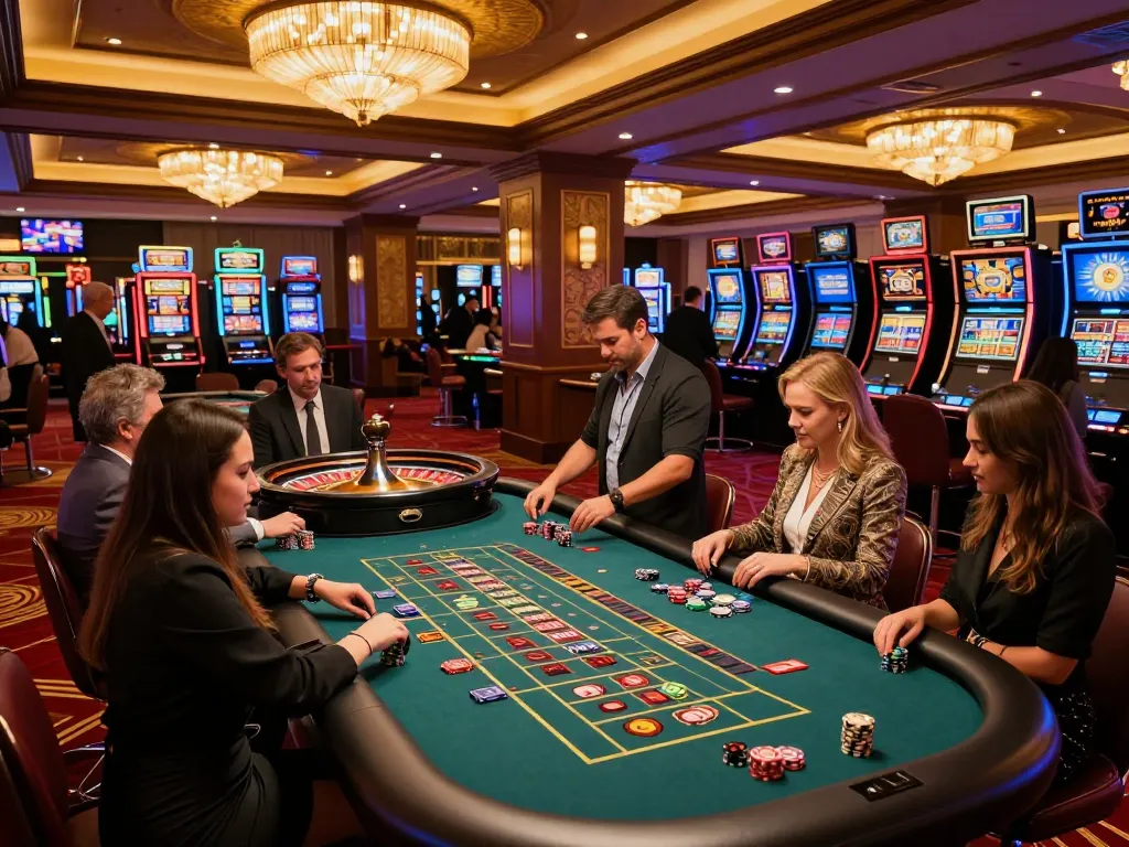 Players engaging in a thrilling roulette game at 33win casino, showcasing strategic bets and vibrant atmosphere