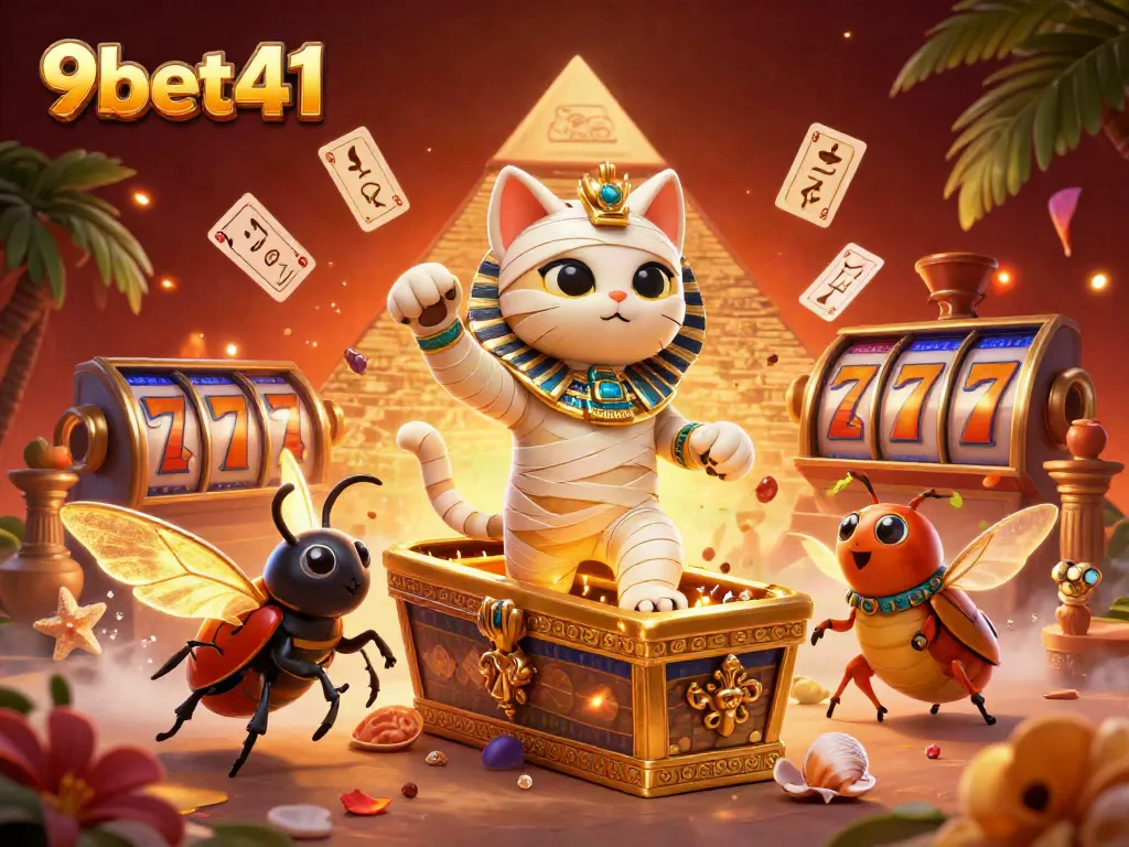 Engage with the thrilling world of 9bet41 as the Egyptian mummy cat bursts forth from the treasure-filled casino.