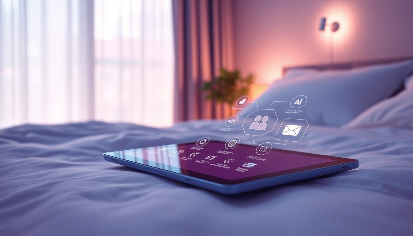AI sex app interface in a futuristic bedroom with soft lighting