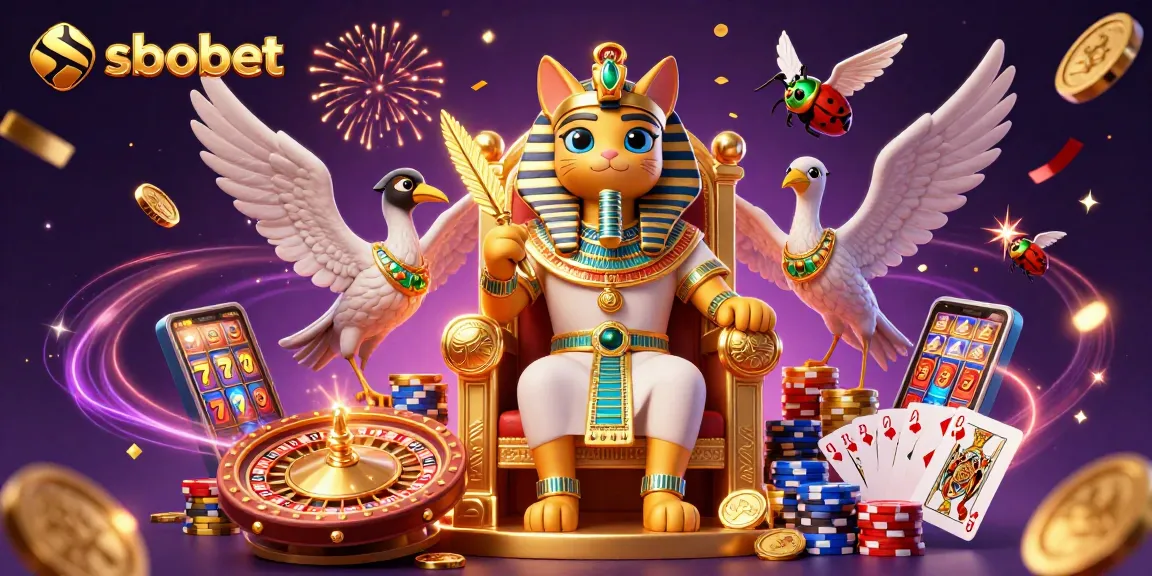Sbobet offers exhilarating 3D casino experiences featuring Egyptian themes, dynamic game elements, and rich visuals.