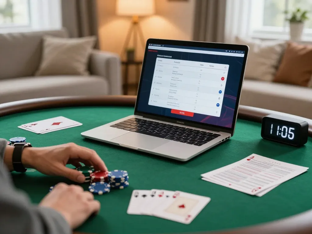 Engaging online poker session featuring aa888 strategy notes and comfortable setup.