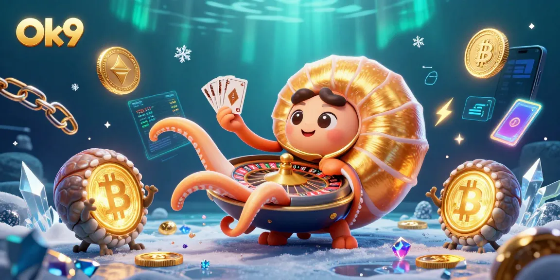 Play immersive casino games with Ok9's unique giant nautilus and ancient ammonite companions.