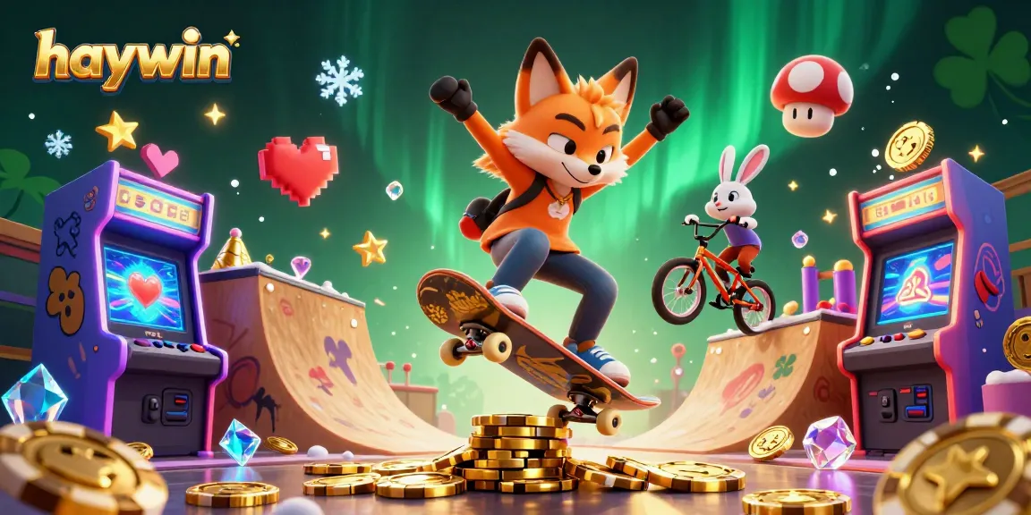 Experience thrilling gaming at haywin with vibrant 3D characters, dazzling symbols, and casino energy.