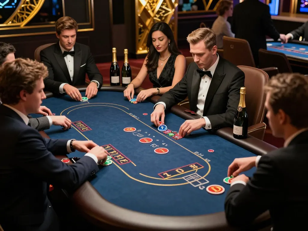 Experience high-stakes betting at NK88's exclusive VIP poker table with intense gameplay.