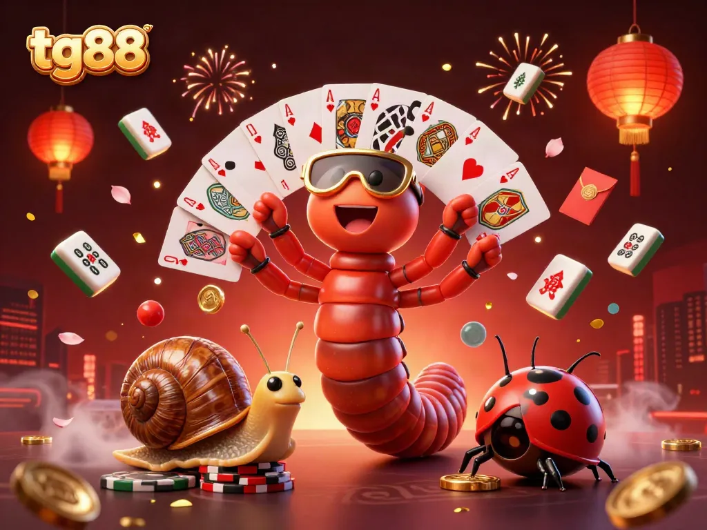Experience the excitement of gambling at tg88 with vibrant characters and intense action in a colorful casino scene.