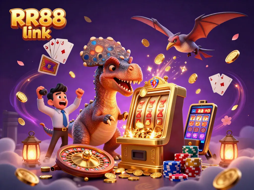 Experience the thrill at RR88 link with a dynamic casino scene filled with jackpot excitement!