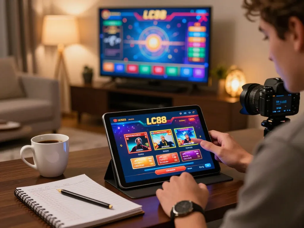 Engaging online gaming session on the LC88 platform with strategic betting notes visible.