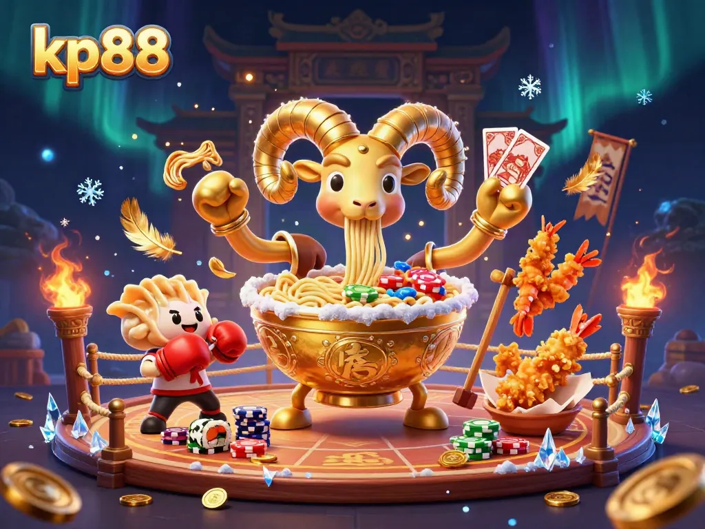 Play thrilling games at KP88, showcasing vibrant casino characters and rich, dynamic gaming elements.