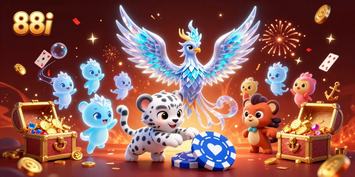 Engage with 88i's thrilling gaming experience featuring colorful characters and dynamic casino elements.