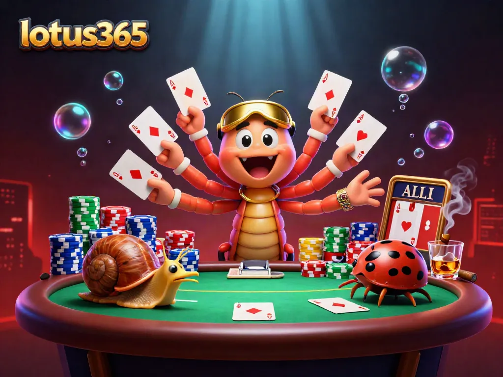 Bet on cricket and football at lotus365 with a vibrant 3D casino scene full of excitement.