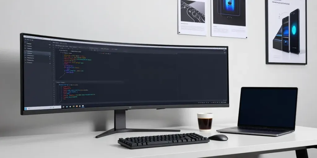 Buy .co.uk domain in a high-tech office environment showcasing developer tools and software innovation.