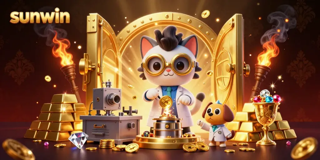 Experience thrilling gameplay at sunwin with dynamic scenes filled with gold, gems, and excitement.
