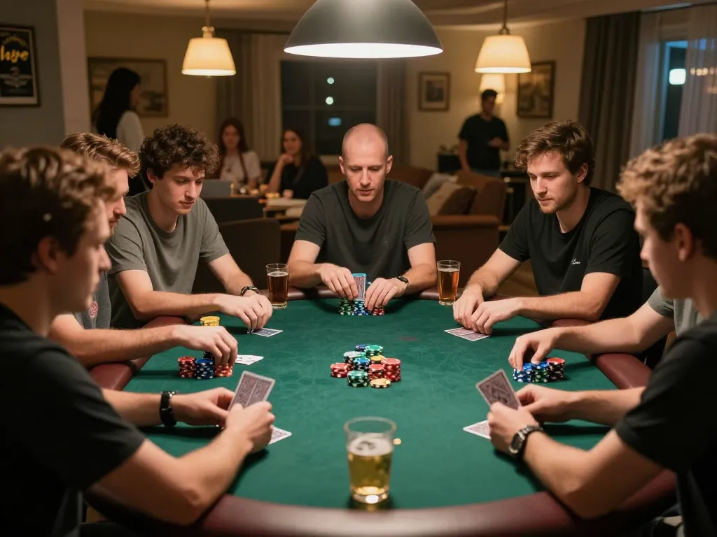 Engaged players outline their strategies in a vivu88 poker game, fostering excitement and friendly competition.