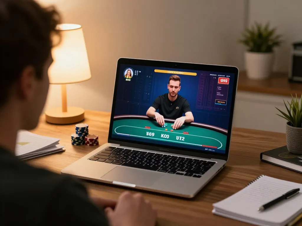 Play online poker on lapak303 with engaging live dealer, enhancing gaming experience in a comfortable home.