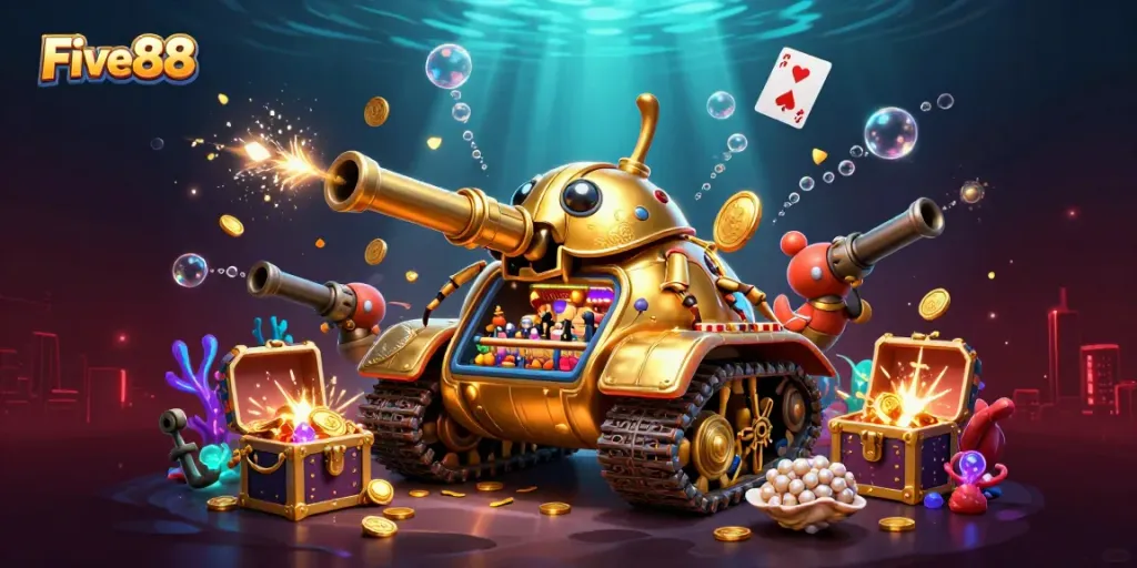 Experience Five88's vibrant casino adventure with dynamic characters and rich gameplay elements in 3D.