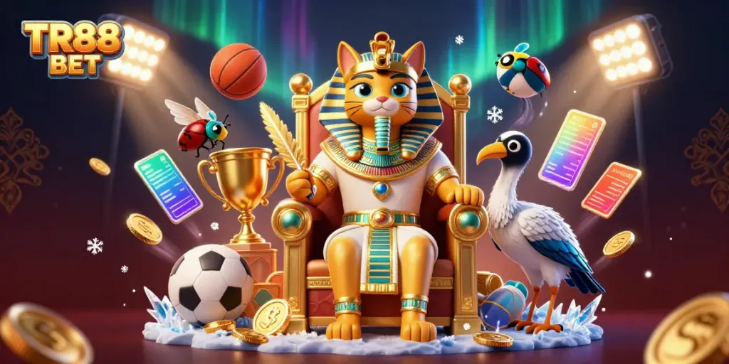 Engage in thrilling gameplay with TR88 BET, featuring dynamic sports betting elements and engaging characters.