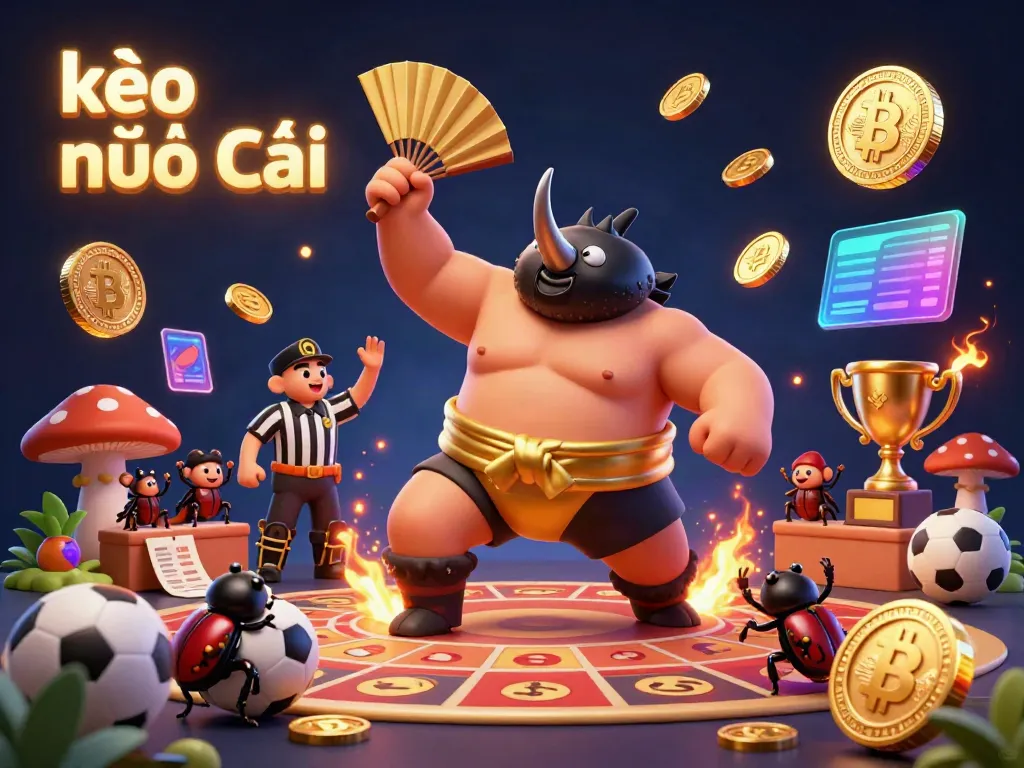Experience dynamic sports betting excitement at kèo nhà cái with thrilling characters and vibrant elements.