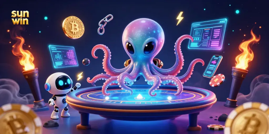 Engage in thrilling gaming at sun win with vibrant alien-themed poker adventures.