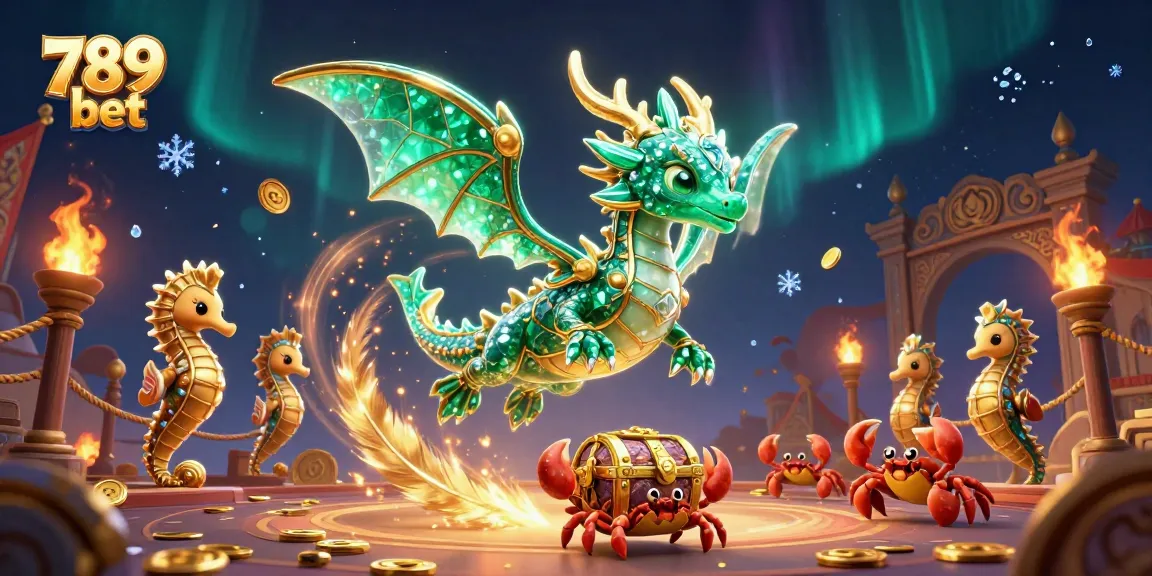 Engage in thrilling gaming with 789 bet, featuring a majestic sea dragon surrounded by gold and flair.