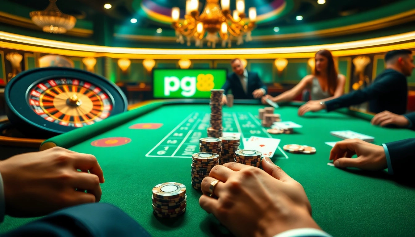 Experience the thrill of pg88 with engaging poker action and vibrant casino visuals.