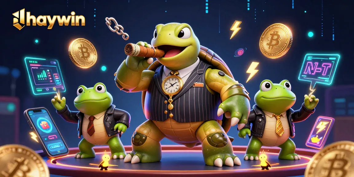 Experience the thrill of winning at Haywin with a dynamic casino scene featuring charming characters and vibrant gaming elements.