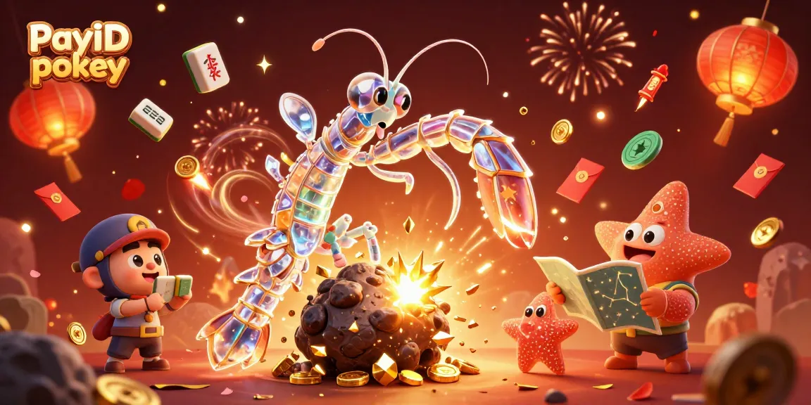 Engage with PayID pokies featuring a galactic samurai shrimp in a vibrant 3D casino scene.
