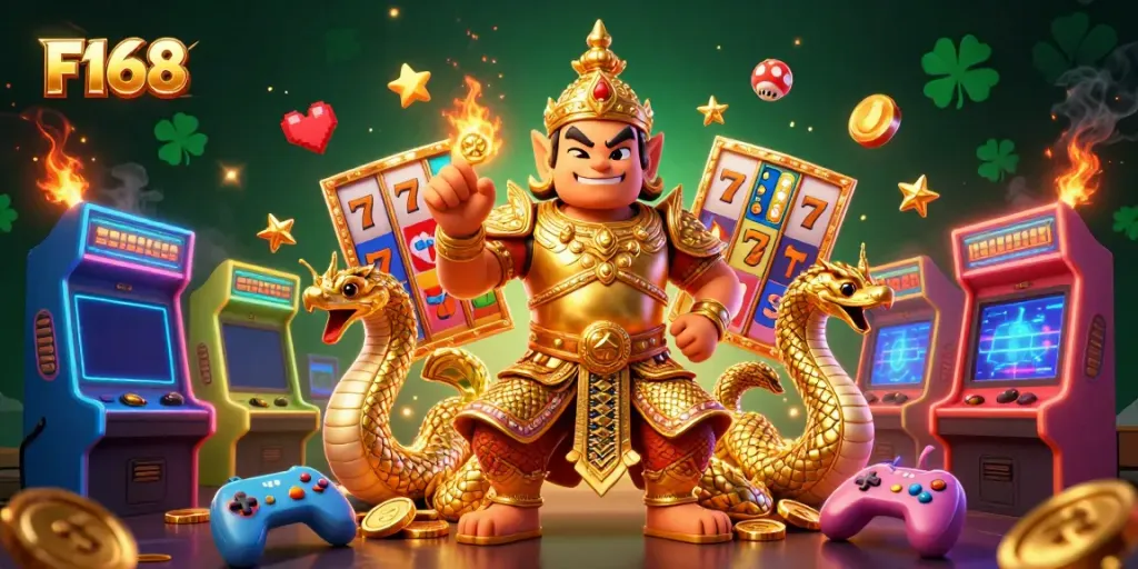 Spin the reels at F168 with vibrant colorful themes and exciting jackpots amidst a magical atmosphere.