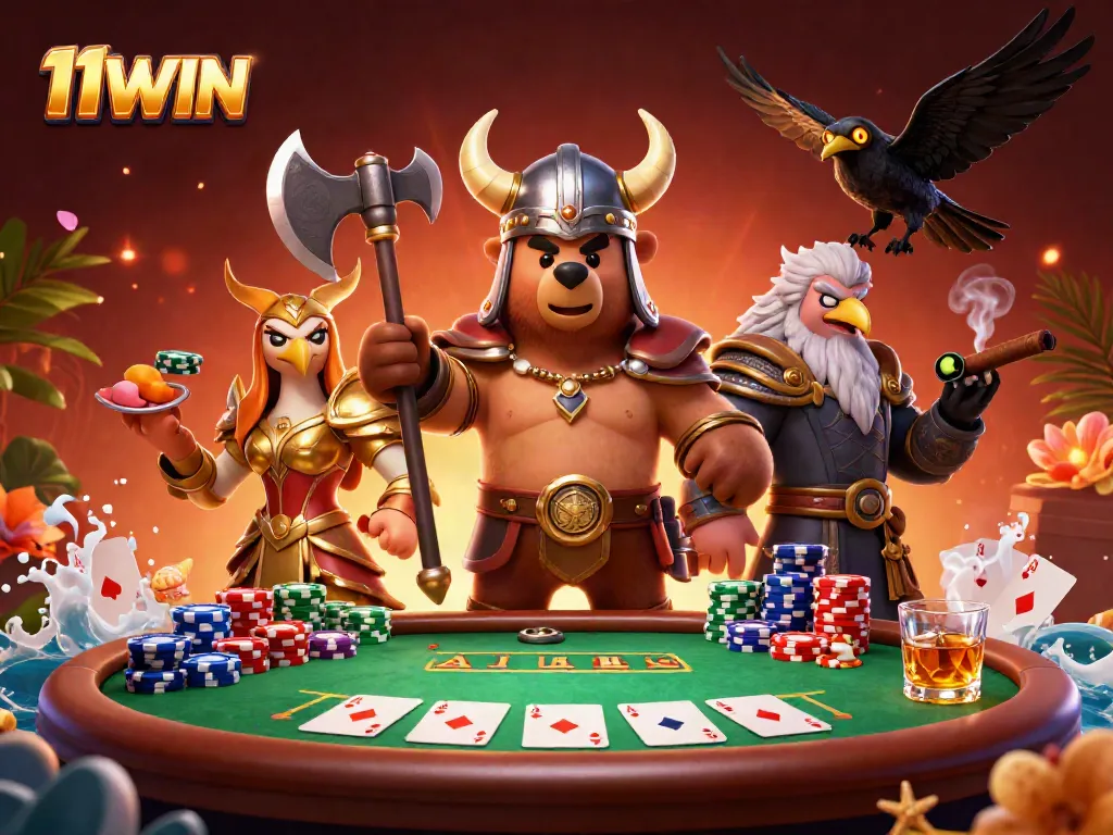 Experience thrilling gameplay at 11WIN, featuring a Viking berserker and Valkyrie in action.