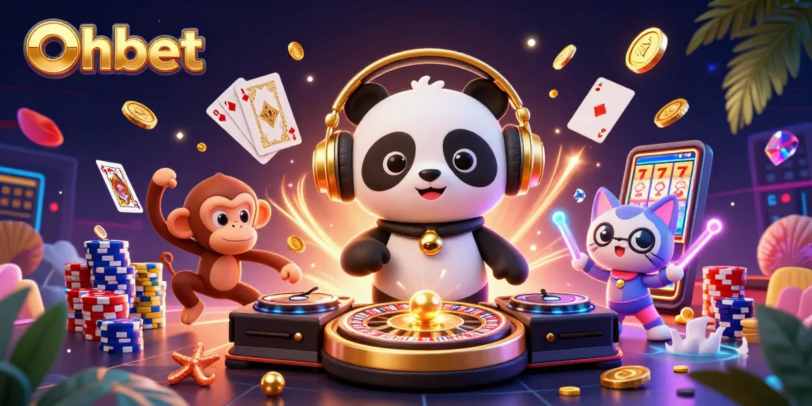 Experience thrilling gameplay at Oxbet with a DJ panda and vibrant casino elements in a dynamic scene.