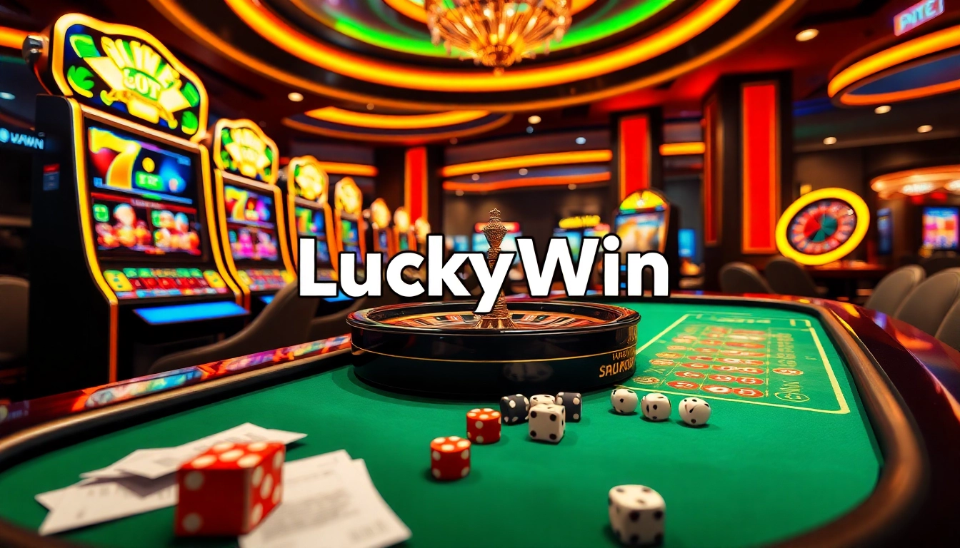 Experience the thrill of LuckyWin with vibrant casino elements and engaging online gameplay.