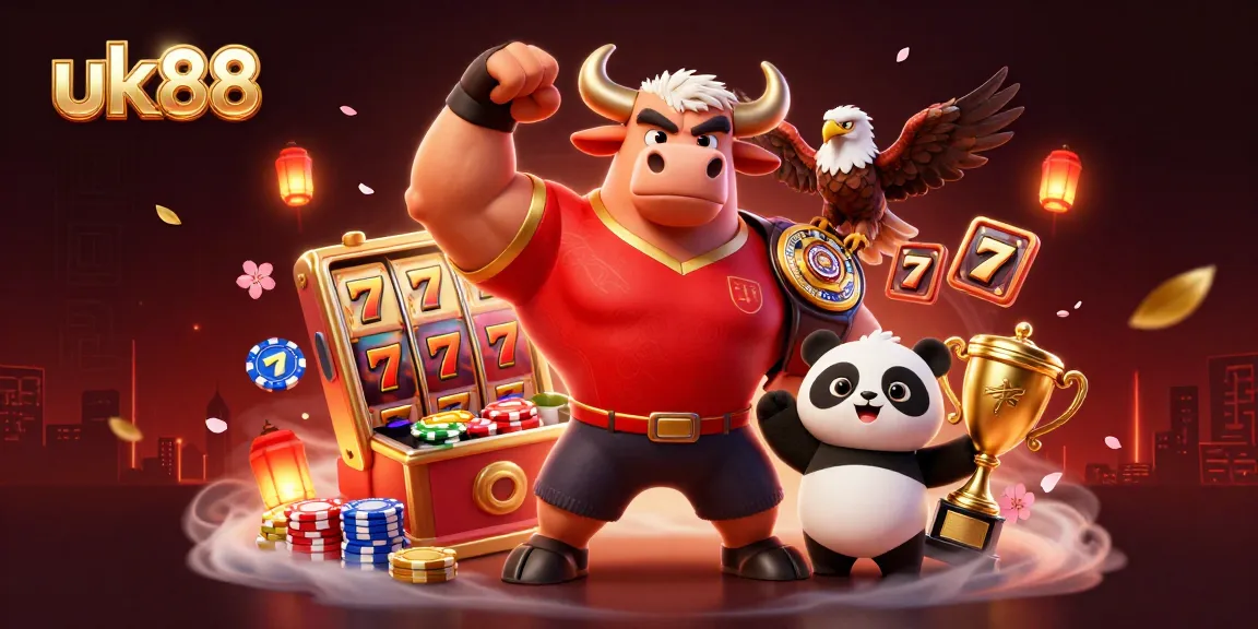 Experience exciting wins with uk88's animated casino atmosphere featuring vibrant characters and rich details.