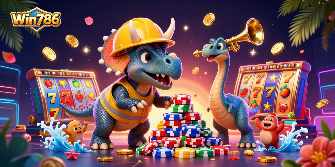 Win786 offers thrilling slot experiences with energetic animations and vibrant illustrations.