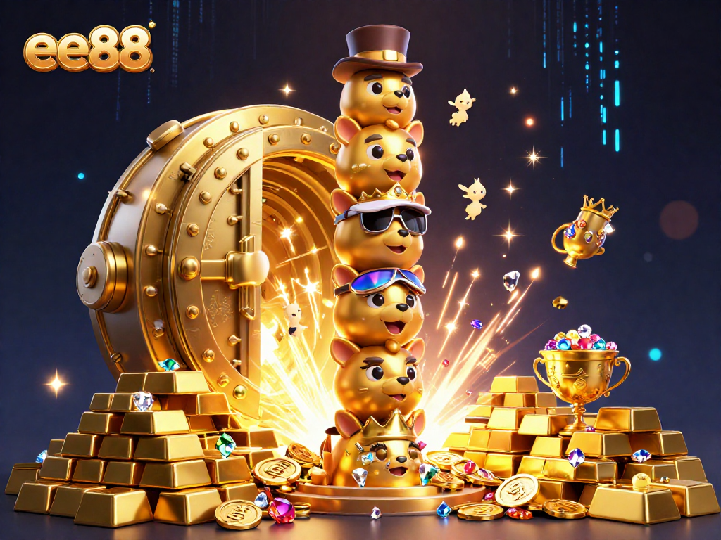 Experience thrilling jackpots at ee88 with this vibrant casino scene featuring treasure and excitement.