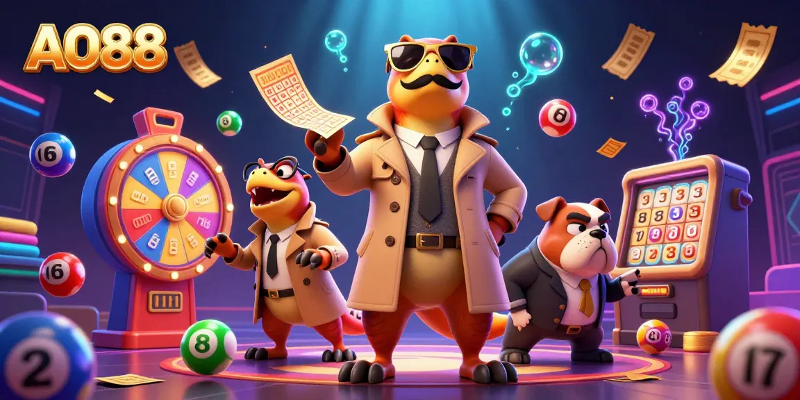 Engage with AO88 by enjoying vibrant interactive lottery elements in a dynamic casino scene